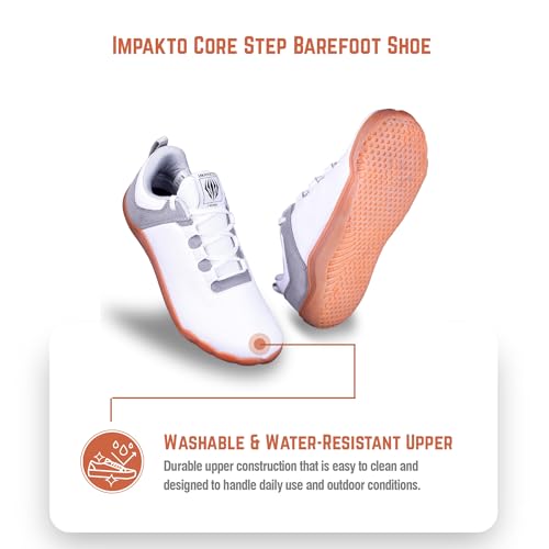 Image of Impakto CoreStep Men's Barefoot Shoes| Wide Toe Box Lightweight & Washable | Shoes for Trainning, Running on Soft Ground & Workout | Minimalist Zero-Drop for Natural Movement | Anti-Skid & Rubber Sole