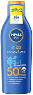 NIVEA SUN Kids Moisturising Sun Lotion SPF50+ (200 ml), Moisturising Suncream with SPF50+, Children's Sunscreen for Immediate Protection from Sun Exposure