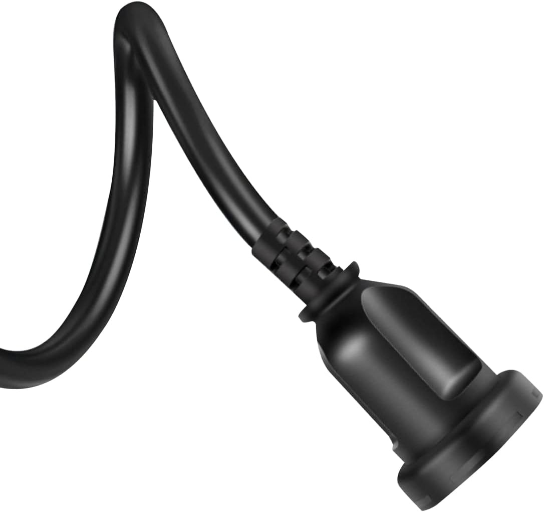 Toptekits Australia 3-Prong Extension Cord Plug, (1m/3ft), Elbow Plug 90-Degree Angle Au AS 3112 SAA Extension Cable,Autralia/New Zealand/China 3 Prong Cord Extender, 16AWG (Black Angled 3ft/1m) image 3