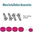 BGGTMO Pink License Plate Frames- Metal Aluminum Car Tag Cover, 2 Pack Slim Front & Rear Holders for US Vehicles, Rust/Rattle Proof, Cute Car Accessories for Women, with Screws