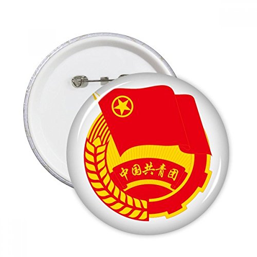 Pins Symbole chinois Ligue des jeunes communistes : Décoration vêtements multicolore