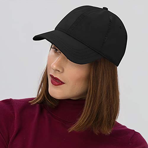 LNERATO Baseball Cap with Hair Extensions for Women Baseball Hat Attached Short Straight Brown Wig Hat Adjustable with Synthetic Hair Bob Straight Wig
