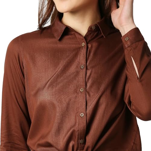 Image of Pepe Jeans Women's Gertrude Crop Shirt with Hem Tie Up