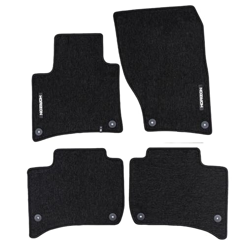 OMAC Tapis de Sol de Voiture pour Porsche Cayenne II 2010-2017 Velours Noir 4Pcs