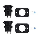 Alide 2 STÜCKE 12 V Auto-Zigarettenanzünderbuchse mit Kontrollleuchte, Zigarettenanzünderbuchse, für Auto, Boot, Motorrad, Wohnmobil, Traktor