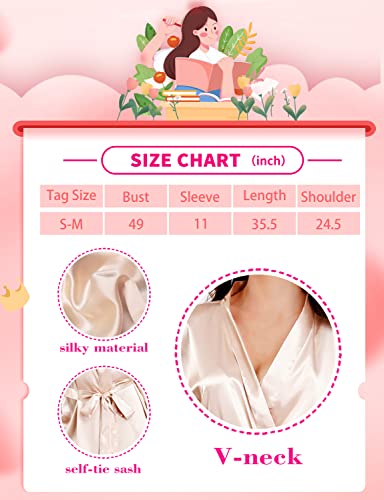 Image of EPLAZA 20 Pcs Bride Bridesmaid Robes Women Satin Robe Wedding Bridal Party