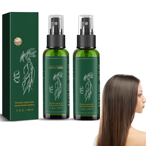 Dyceittdia 2pcs Spray para el crecimiento del cabello, Solución de Ginseng para el Crecimiento del Cabello, Spray Anticaída para el Crecimiento del Cabello, 2pcs*100ml, hair1