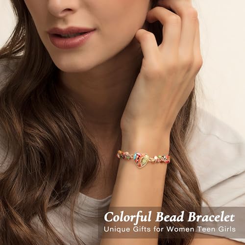Gifts-for-Mom-Daughter-Granddaughter-Love-Gifts-for-Wife-Girlfriend-to-My-Sister-Jasper-Heart-Bracelets-Natural-Stone-Bracelet-Graduation-Birthday-Anniversary-Christmas-Jewelry-for-Women