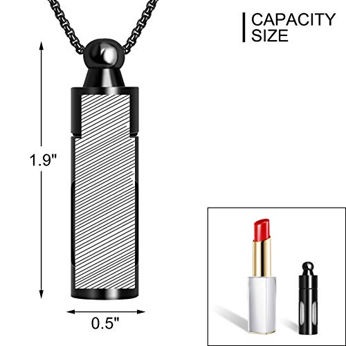 abooxiu Glass Container Urn Necklaces for Ashes Stainless Steel Cremation Jewelry Memorial Pendant Keepsake - Customize Available2