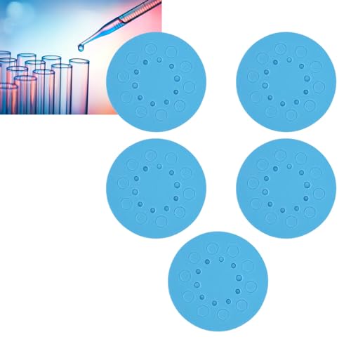 Tbest Support Rond de Tube de Centrifugeuse de Mousse Flottante de 5 Pièces pour les Tubes à Essai de 0.2ml 0.5ml 1.5ml 2ml Support Réutilisable Orange 25 Trous (Bleu 20 Trous)