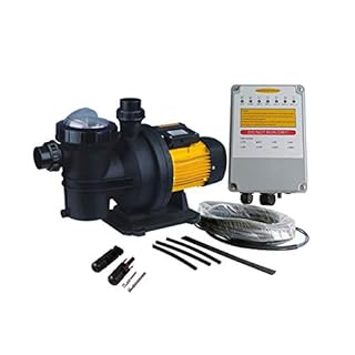 3-Year Warranty Solar Pool Pump 72VDC 1.2HP | Saltwater-Resistant 92GPM Pump for Pools | MPPT Controller & 62ft Head | PWS JP21-19/900