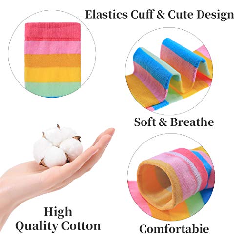 Image of FNOVCO Girls Knee High Socks Cartoon Animal Patterns Cotton Over Calf Socks