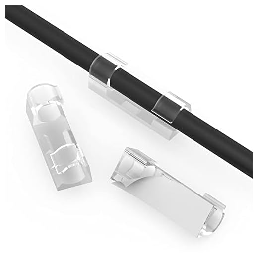 URAQT Clip per Cavi, 40 Pezzi Organizzatore di Cavi, Gestione del Cavo Autoadesivi Cavo, Fermacavi Adesivi per TV, PC, Laptop, Casa e Ufficio (Trasparente)