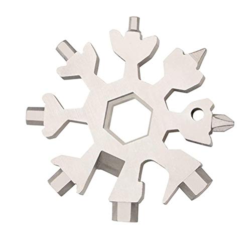 SDFGBNJK Snowflake Multi utensile, Phillips Cacciavite Set Set di Acciaio Inox Strumento Giornaliero per Viaggi all'aperto Camping Adventure Multitool,Argento