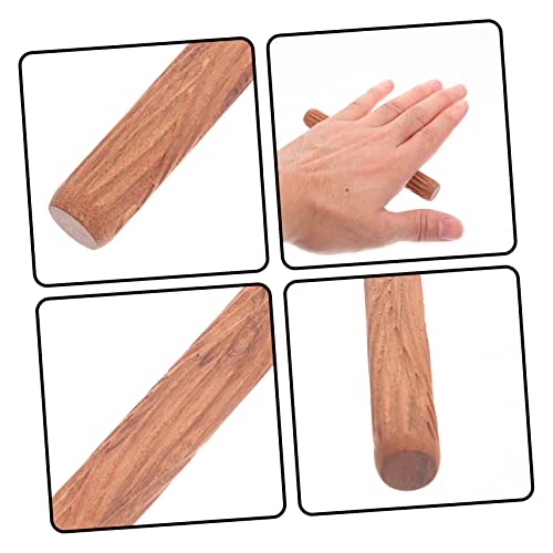 VILLCASE 4pcs Wooden Pottery Roller Clay Texture Tool Multi-Purpose Dough Roller Pin for DIY