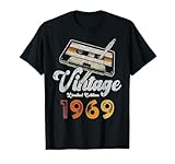 Vintage 1969 Cassette Lápiz 57 Cumpleaños Camiseta