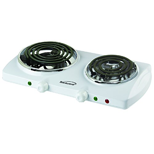 Brentwood Appliances Ts-368 Electric Double Burner (White), 20.10In. X 11.70In. X 3.60In #TOP1