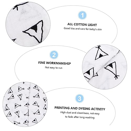 Toyvian 1Pc Inbakeren Peuter Badhanddoek Baby Jongen Badhanddoek Baby Meisje Inbakeren Babybaddoeken Baby Deken Katoen Kinderwagen Hoes Baby Inbakeren Deken Baby Inbakeren Deken Gaas - Afbeelding 6