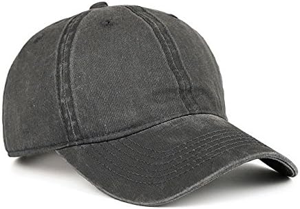 VANCIC Low Profile Washed Brushed Twill Cotton Adjustable Baseball Cap Dad Hat for Men Women (Dark Grey)