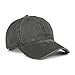 VANCIC Low Profile Washed Brushed Twill Cotton Adjustable Baseball Cap Dad Hat for Men Women (Dark Grey)