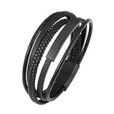 ✔ Material: Das Lederarmband besteht aus Echtleder und gebürsteter Edelstahl (rostfrei, haltbar) und ein starker Magnet-Verschluss. Für unseren Schmuck werden nur die hochwertigsten Materialien verwendet.