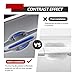 Pleoos 8PCS Car Door Handle Stickers, Universal Anti-Scratches Auto Door Handle Protective Films, 3D Carbon Fiber Anti Scratches Protective Films, with Safety Reflective Strips (Blue)