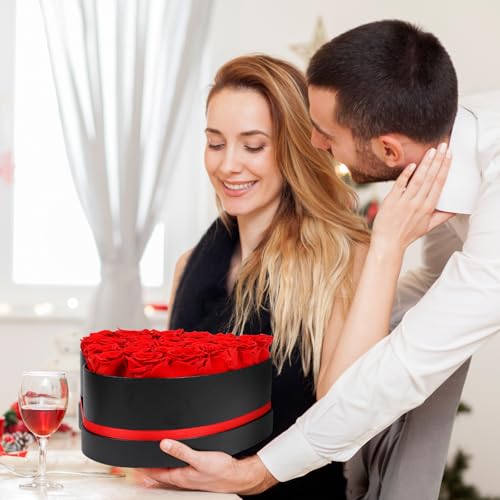 Valentines Day Gifts for Her, 27-Piece Preserved Flowers with Heart Shape Box - Preserved Roses Valentines Day Flowers for Delivery Prime, Delivery Valentines Day & Mothers Day- 27 Red Roses - Thumbnail 3