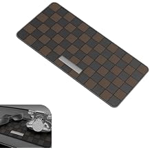 Car Dashboard Non Slip Mat, Heat-resistant PVC Grid Dash Pad, Multifunction Car Anti Slip Mat, Universal Sticky Storage Pad for Phones Keys Glass Coins Brown