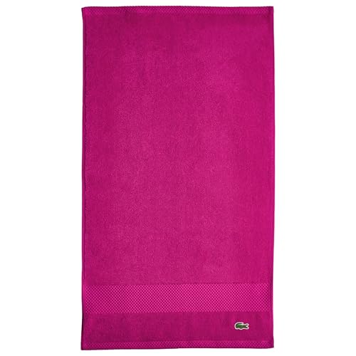 Lacoste Heritage Supima Cotton Hand Towel Magenta 16 x 30 Absorbent & Quick Drying Premium Super Soft Bath Towel Bathroom Essential Gift for All Occasions Machine Washable