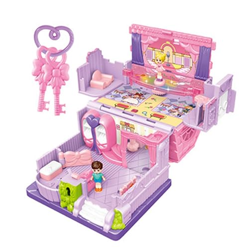 Maison enfant - Juguete de imitación con luz y música, juguete castillo educativo, para niños y niñas, sala de juegos, cumpleaños, vacaciones, guardería