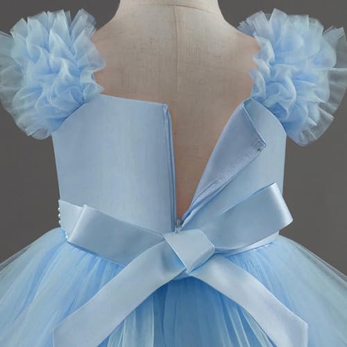 Girl Princess Party Dress Toddler Baby Girls Flower Tulle Tutu Dress 2025 Cute Elegant Formal Birthday Dresses 1-6Y4