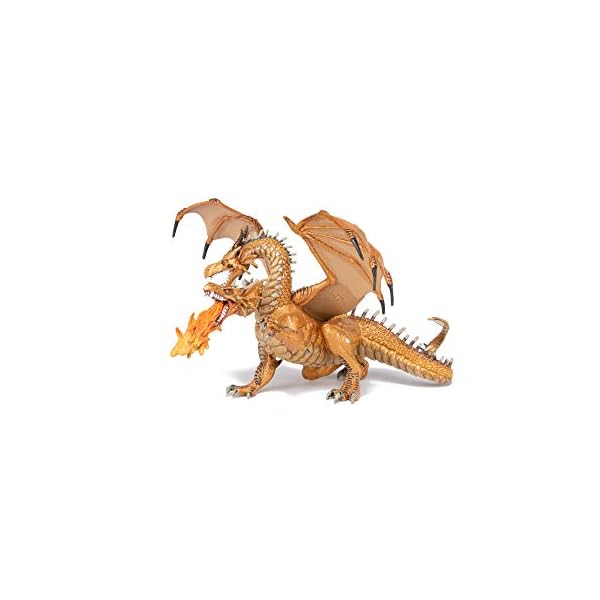 Papo 38938 Zweikoepfiger Drache, gold – Bild 7