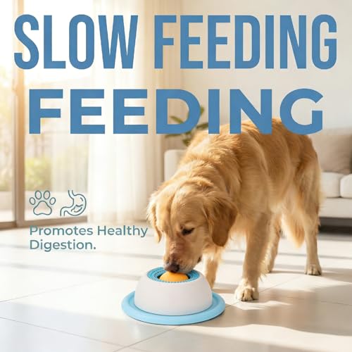Schleckball Hund Katze, Lick Bowl Leckball für Hunde, Leckspielzeug Lick Sphere, Schleckkugel Schleck Ball Hund, Leckkugel Slow Feeder Dog Toys (Blau)