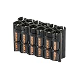 Storacell by Powerpax AAA Battery Caddy, Black, Holds 12 Batteries