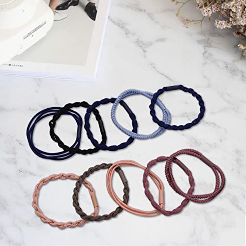Memovan Hair Tie Bracelets 24Pcs Boho Hair Ties For Women Girls Ponytail Holders Seamless Braided Hair Bands Elastic Hair Ties Cotton No Crease Hair Band For Thick Thin Hair Curly Hair #TOP7
