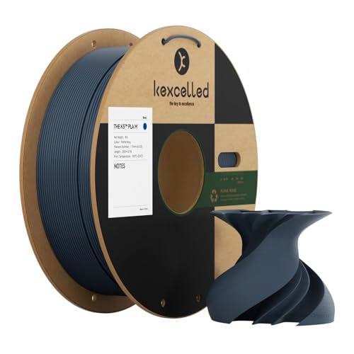 kexcelled Matte PLA Navy Blue Filament 1.75mm Frosted Finish 3D Printing Aesthetic Material for Decor 1kg Spool Muted Tones FDM Printer Compatible