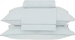 Buddemeyer Jogo de Cama Queen Percal 180 Fios Basic Percalle 100% Algodão Fio Penteado Verde 4 peças