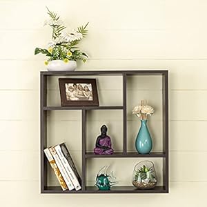 Home Centre Medley Wenge Brown Engineered Wood Wall Shelf – 61.5×14.8×58.5cm