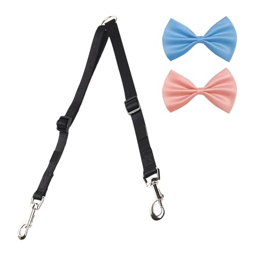 1 correa de perro con dos extremos, 2 pajaritas, correa de dos extremos, correa para mascotas, correa de entrenamiento para mascotas, adecuada para pasear al perro con dos perros, correa pequeña