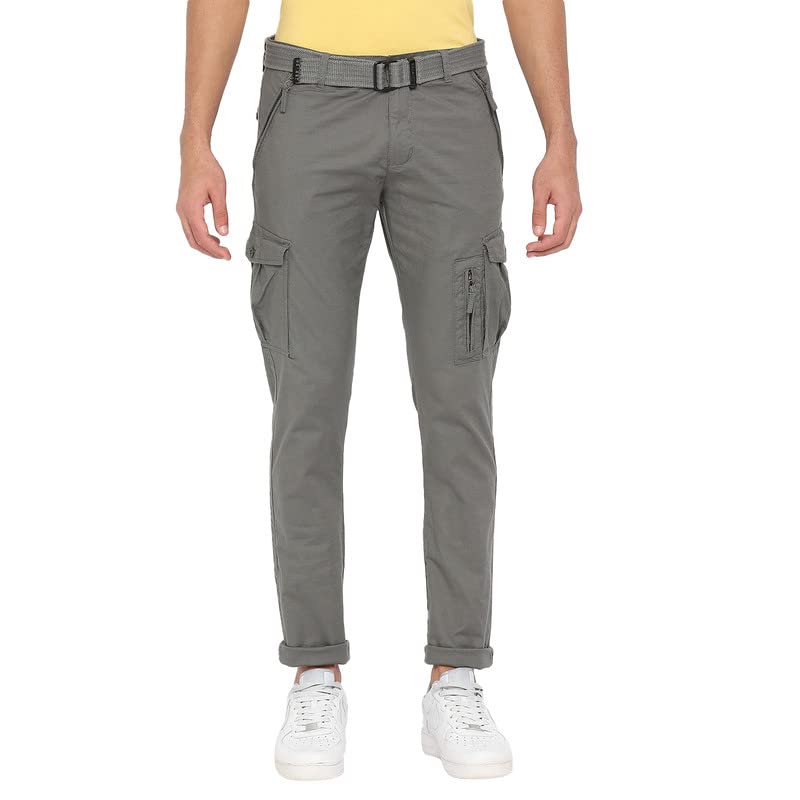 Image of BEEVEE Mens Fixed Waist Cargo Pant with D-Ring Belt.