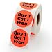 1.5 Inch Round Retail Sale Stickers - Fluorescent Red Circle Labels, Permanent Adhesive, 500 Labels Per Roll - LabelValue