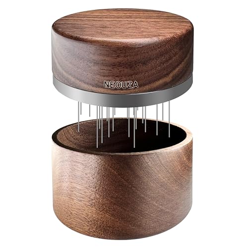 NEOUZA Palm WDT Narzędzie do wirowania espresu z osłoną, 24 szpilki, 3 długości do przycięcia, akcesoria do poziomowania dystrybucji do filtrów kawowych (58mm)