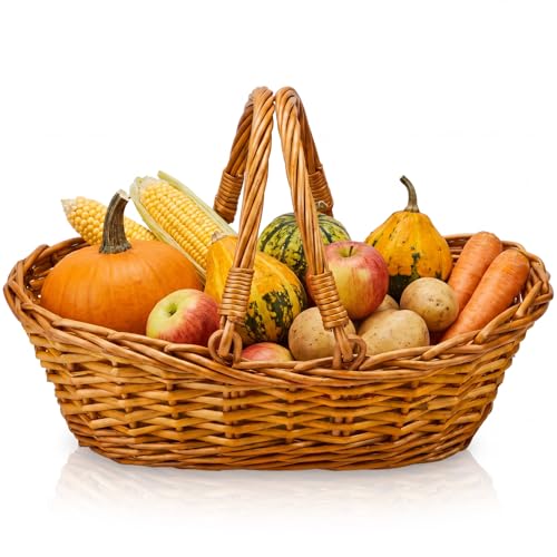 Sintuff 1 Pcs Wicker Picnic Basket with Handle...