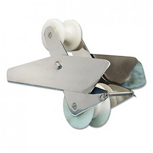 TREM Musone di Prua a Ribalta Acciaio Inox Doppia Puleggia Dimensioni: 400 x 100 mm per Ancore Max kg.: 12 kg