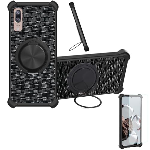 �Ή� Huawei P20 Pro �P�[�X Phone Case [1�� 9H+�d�x���� �K���X�t�B����][360°��]���X�^���h�A�}�O�l�b�g��]CX-11-HEI