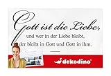 dekodino® Wandtattoo Christliche Sprüche Gott ist die Liebe - Johannes Deko