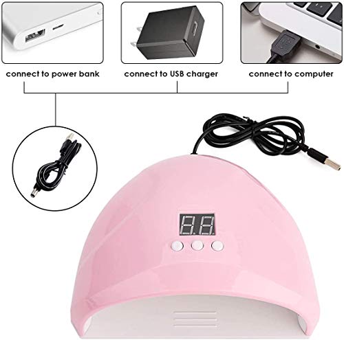 Mini 36W Uv Light Nail Lamp, Portable 12 Led Nail Curing Lamp Nail Dryer With Led Display, Nail Art Tools With 30S/60S/90S Timer Setting For Manicure Gel Nail Polish Fingernail & Toenail Gel #TOP1
