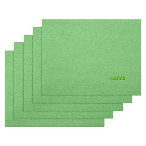 SUBTAN Premium Reinigungstücher Auto 5er Set 30x38 cm Mikrofaser für Cockpit & Display – Fusselfrei, Waschbar, Streifenfrei – Made in Germany