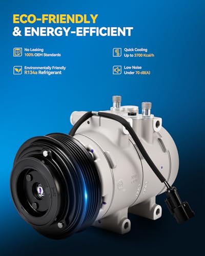 Image of PHILTOP 68144 NEW Air Conditioner AC Compressor with Clutch for Ford Escape 2005-2007 2.3L, Mazda Tribute 2005-2006 2.3L, Mercury Mariner 2005-2007 2.3Liter