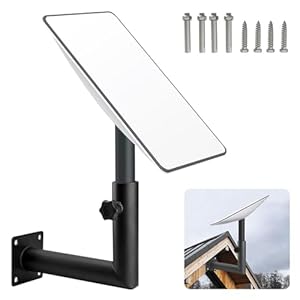 Starlink Montageset – Satellietschotelbeugel, J-Mount installatie, verticale hoek lange muurbevestiging, paal en dakmontagebeugel – compatibel met Starlink V2 rechthoekige antenne (Dishy V2) voor muur
